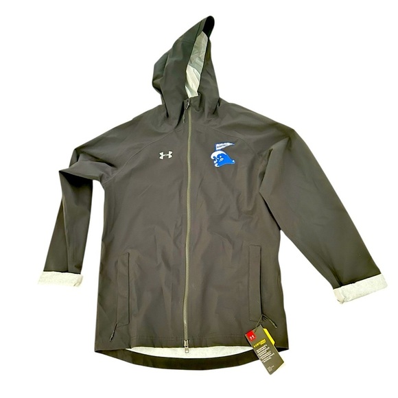 NWT Men’s Under Armour Storm black zip up water resistant hooded jacket small - Picture 1 of 8